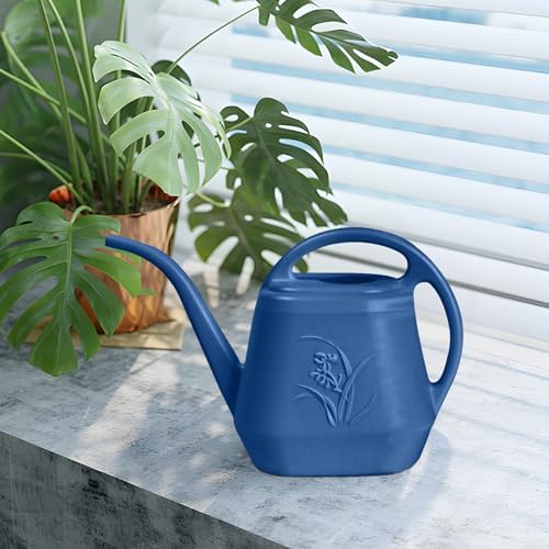 Plastic Watering Can -1/2 Gallon - Blue - Image 5
