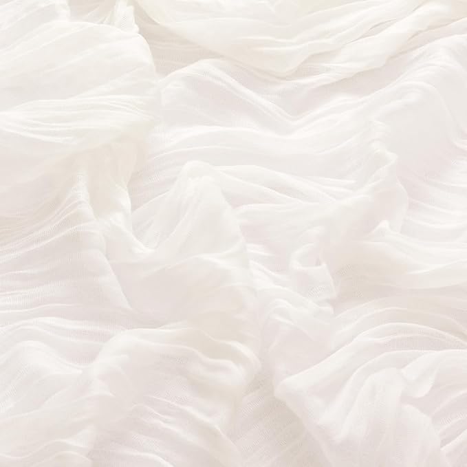 12 Pack Ivory White Cheesecloth Napkins Spring Cloth Napkins Set of 12 Dinner Napkins Bulk 21x21 Inches for Wedding Bridal Shower Baby Shower Valentine's Day