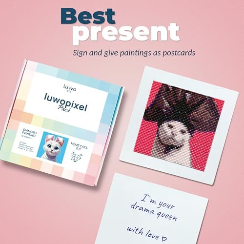 LuwoArte 12 Pack Funny Meme Cats Diamond Art Kits for Adults Beginners - Image 5