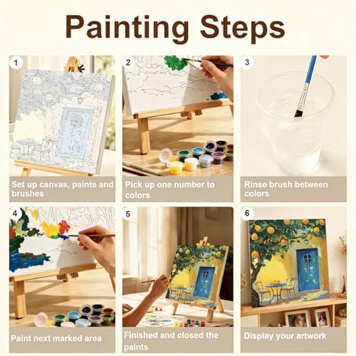 Gemozaic Lemon Tree Paint by Numbers Kit for Adults with Frame and Easel - Image 3