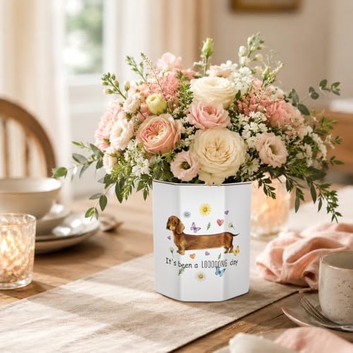 Pen Holder for Desk Ceramic, Desk Organizer for Office, Dachshund - Image 4