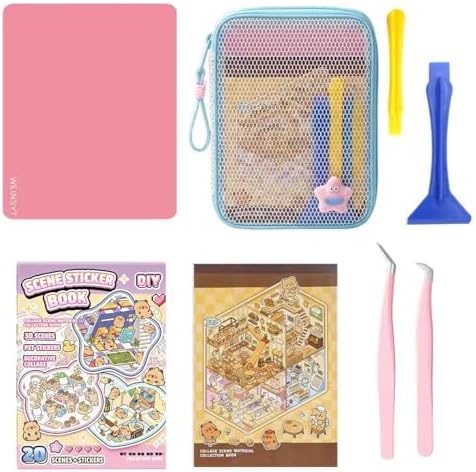8-in-1 Mindfulness Art Therapy Kit – DIY Stress Relief Craft Set for Teens & Adults, 8 Creative Activities Including Sticker Books, Painting, and Relaxation Projects by WEINSYT