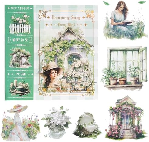 Washi Stickers for Scrapbooking Supplies,Garden Themed Scrapbook Stickers by Lciyioc