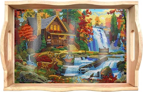 EWJRNSF Diamond Art Kits for Adults Wooden Serving Trays with Handles by EWJRNSFDiamondPainting