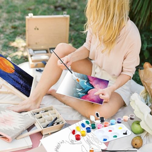 Dinifee 6 Pack Pre Drawn Canvas for Painting Pre Printed Canvas Kit 8 x 10 Inch Stretched Cotton Paint and Sip Set for Adults Couple Party Graduation Summer Date Night(Scenery) - Image 5