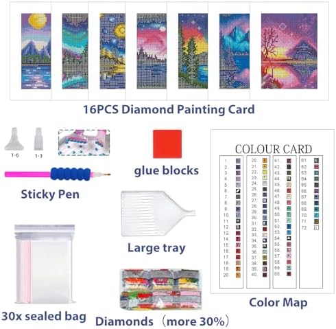 12 Pcs Small Diamond Art Kits Landscape Diamond Art Kits for Adults - Image 4