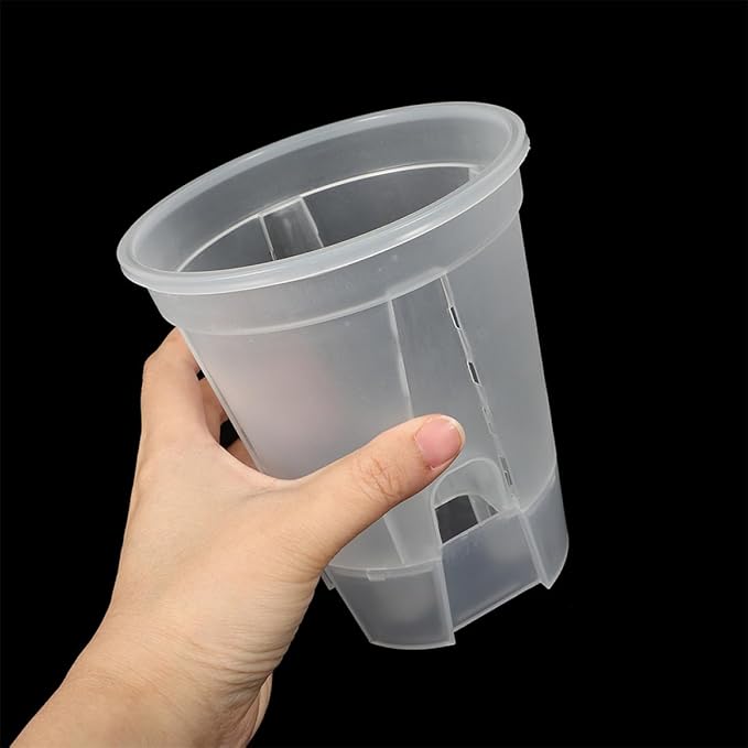 KESYOO Self-Watering Pots for Indoor Plants 5 Pieces Transparent Plastic Pots Water Tank 18 x 204 cm Self-Watering for Succulents and Orchids Easy and Easy Growing