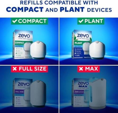 Zevo Compact Flying Insect Trap Refills for Gnats & Fruit Flies, 6 Count - Image 4