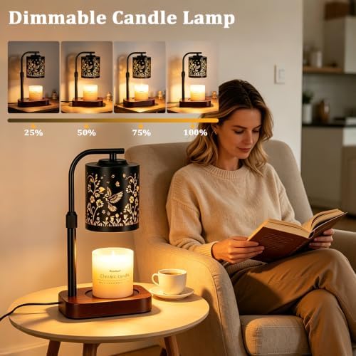 WIHTU Candle Warmer Lamp with Timer & Dimmer Hummingbird for Jar Candles - Image 3