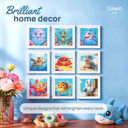 LuwoArte 9 Pack Sea Animals Diamond Art Kits for Adults Beginners - Image 4