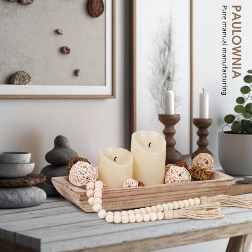 Teenyyou 17 Pcs Wooden Centerpiece Table Decorations, White - Image 4
