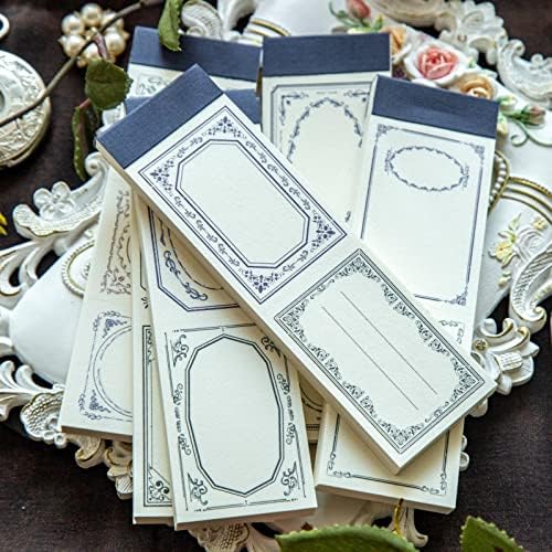Alideco 400pcs Scrapbook Paper Vintage Message Notes Border Scrapbooking Paper for Journaling Supplies, Decorative Craft Paper for Junk Journals (baizhantingzhihua) - Image 5