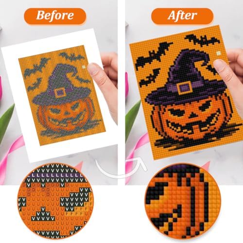 6 Pcs Small Diamond Art Kits Halloween Ghost Diamond Art Kits for Adults - Image 6