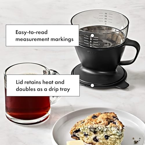 OXO Brew Single Serve Pour-Over Coffee Maker, 12 oz. - Matte Black - Image 3