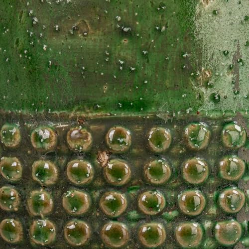 Creative Co-Op Round Terra-Cotta Hobnail Planter Vase with Heavily Distressed Finish, Green - Image 5