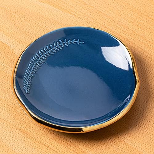 Leaf Jewelry Dish Tray Ring Holder, Blue - Image 2