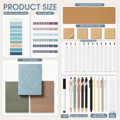 51 Pcs Aesthetic Journaling Stationery Set,Blue - Image 2