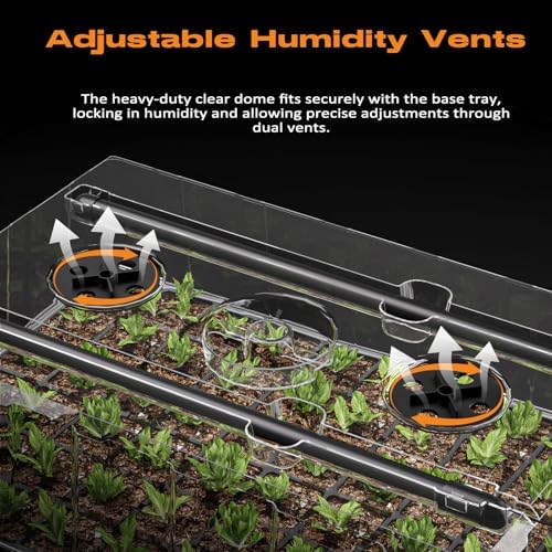 Patigrow 60-Cell Self-Watering Seed Starter Tray with Grow Light, Seed Starter Kit with 4.07” Humidity Dome, Indoor Seedling Starter Tray, Seed Starting Trays for Plant Germination, Seeds Growing - Image 6