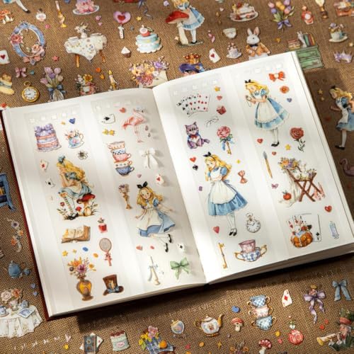 Scrapbook Stickers Book for Journaling,Alice Stickers for Scrapbooking - Image 4