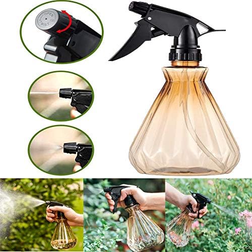 Yrzper Watering Can for Indoor Plants, Plant Mister Spray Bottle with Detachable Nozzle for Plants,Succulents, Garden Flowers Mist Small Modern Translucent Sprayer Bottle for Bonsai Plants (Brown) - Image 3