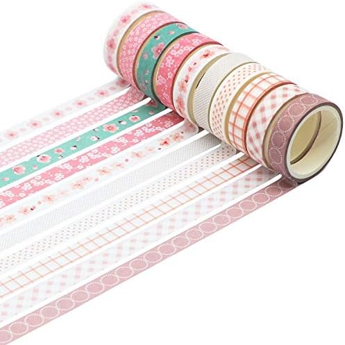 Knaid 40 Rolls of Slim Washi Tape Gift Box Set, Decorative Paper Tapes 10 mm Wide for Scrapbooking, DIY Arts and Crafts, Bullet Journal, Planner, Junk Journal, Notebooks (Pastel) - Image 4