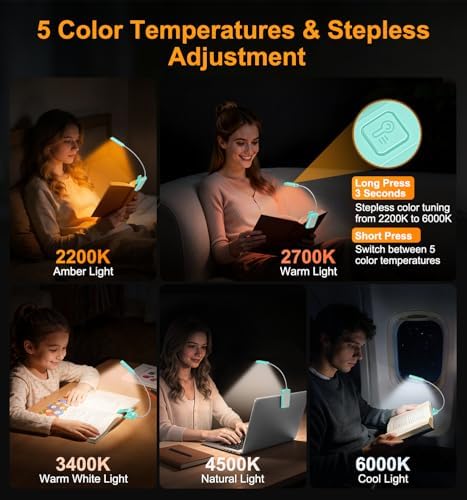Gritin 2026 Gen 2 Book Light for Reading- 30 Eye Caring Full Spectrum LED - Image 5