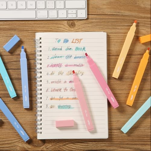 Mr. Pen- Aesthetic Highlighters No Bleed, 8 Pack, Assorted Colors | Chisel Tip, Cute Highlighters Assorted Colors for Journaling, Highlighting, Underlining, Fast Dry, Back to School Supplies - Image 7