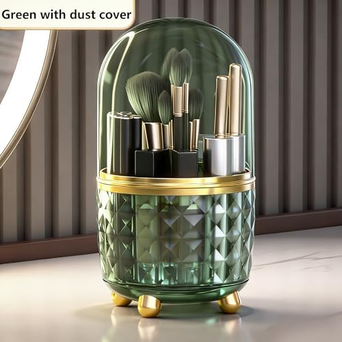GOTOBA 360° Rotating Dust-Proof Multi-Purpose Storage Organizer - Perfect for Silverware, Utensils (Forks, Knives) & Makeup Brushes, Countertop Holder for Kitchen & Vanity - Image 2
