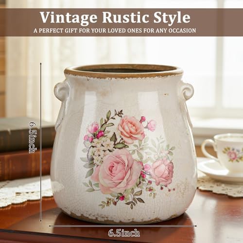 Ceramic Scroll Planter 6.5 Inch, Ink Color - Image 2