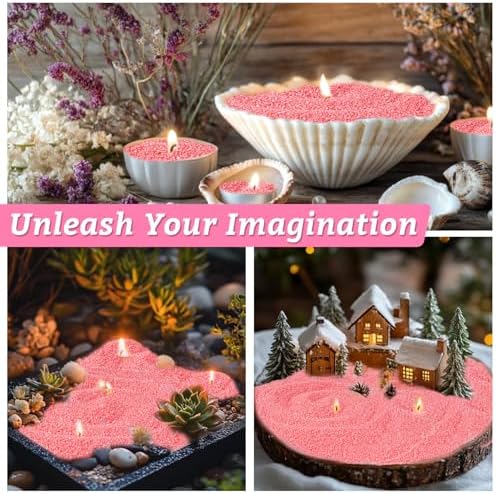Sukh 15oz Sand Candles with Wicks - Colored Candle Sand Refillable Wax - Image 6