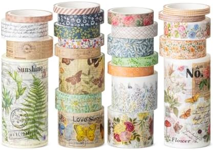 Mr. Pen- Washi Tape Set, 24 Rolls, Assorted Sizes, 3.2 Yards/Roll by MrPen