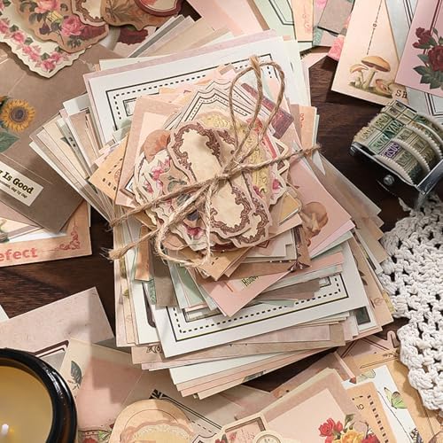 400PCS Vintage Scrapbook Paper Journaling Scrapbooking Supplies Kit Retro Decorative Craft Paper Assorted for Bullet Junk Journals Card Making Craft DIY, Old Memories - Image 5