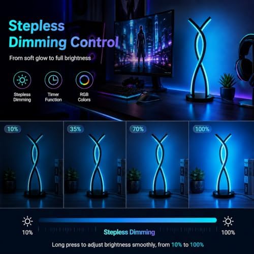 MORIACC Smart RGB LED Table Lamp with Music Sync & App Control - Image 5