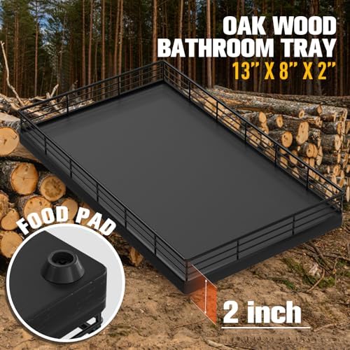 Bathroom Vanity Tray, 13" x 8" Oak Decorative Wooden Tray for Countertop - Image 6