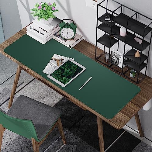 AFIING Cork Desk Mat 55" x 17", Dual-Sided Natural Cork & PU Leather Desk Pad, Non-Slip Waterproof Large Mouse Pad for Office, Home & Gaming (Dark Green) - Image 5