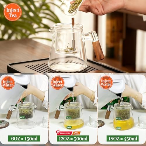 Glass Teapot With Infuser,Travel Tea Mug, Tea Maker 650ml/22oz - Image 4