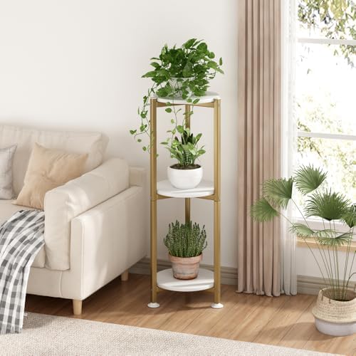 3 Tier Plant Stand Indoor Corner Tall Round Shape Plant Shelf - Image 2