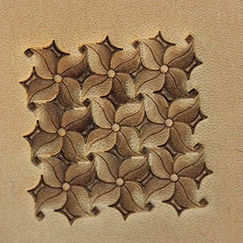 DandS ltd Leather Stamp Tool, Flower, Professional Steel Craft Tool for Leatherworking, Embossing, Carving & Stamping Leather Projects, Belts Wallets & DIY Projects Compatible with Mallet #222