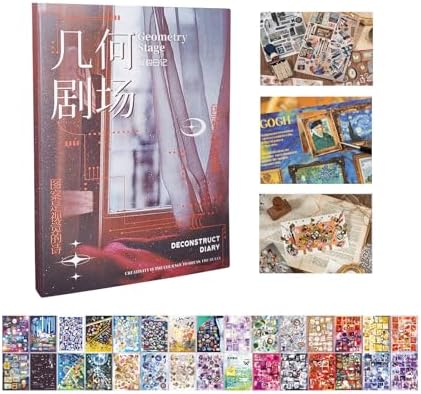 Japanese Sticker Book for Scrapbook Supplies, Japanese Stickers for Adults by Gaxvtvk
