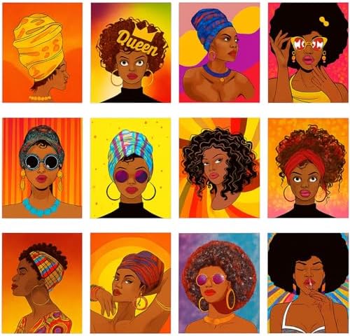 Ctosree 12 Pcs Pre Drawn Canvas for Painting,Women,8 x 10 Inch by Ctosree