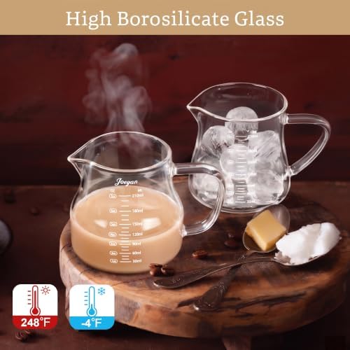 Joeyan 7oz Espresso Shot Cups, Borosilicate Glass Measuring Cup with Handle - Image 4