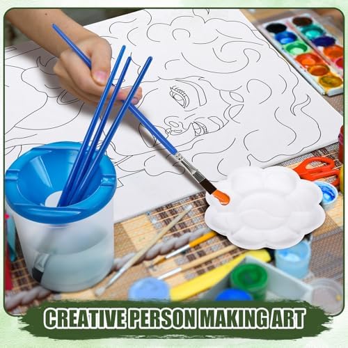 Sherr 140 Pcs 20 Set Pre Drawn Canvas Painting Kit, Cool Gentlemen and Lady - Image 4
