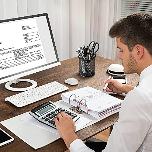 Amazon Basics Wire Mesh Pen Holder, Pencil Cup Desk Organizer for Stationery, Scissors, Office Caddy Storage, 3.7" x 3.3", Black - Image 5
