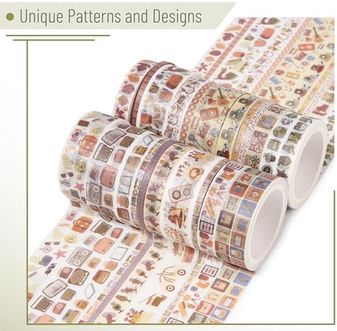 Mr. Pen- Washi Tape Set, 21 Rolls, Assorted Sizes, 5 Yards/Roll - Image 3