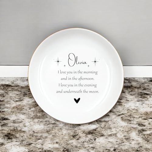Custom Daughter Ring Dish from Mom, Daughter Christmas Gift, Trinket Tray for Her, Personalized Jewelry Dish Gifts for Granddaughter, Gifts for Her - Image 3