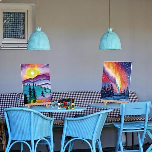 AmazingSpark 12 Set Sip and Paint Kit for Adults Pre Drawn Canvas,Scenery - Image 6