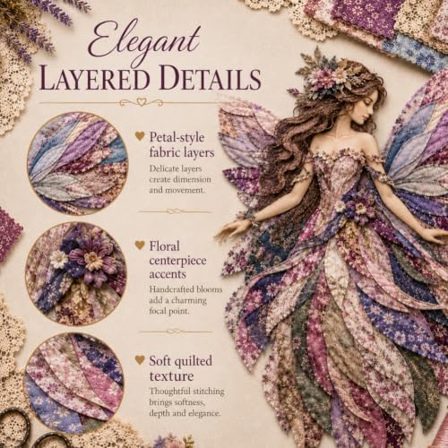 JMHKKUJ Fairy Patchwork DIY Kit, DIY Flower Fairies Patchwork - Image 6