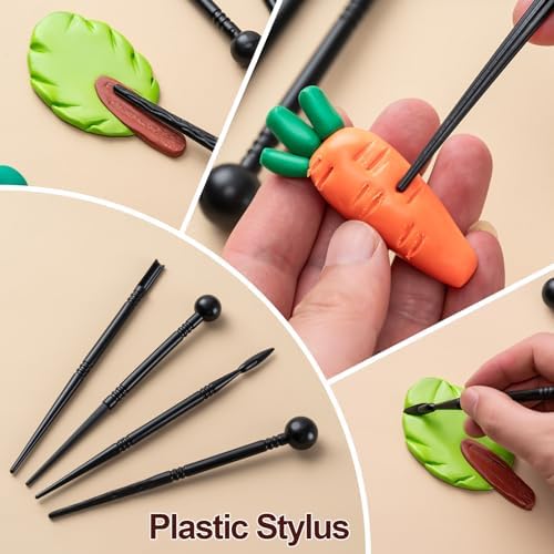 Amrules 27 Pcs Polymer Clay Sculpting Tools Kit for Adults, Light Yellow - Image 2