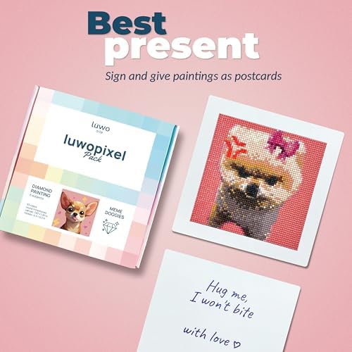 LuwoArte 6 Pack Diamond Painting Kits for Adults – Featuring Meme Doggies and Cute Dogs – Full Drill DIY Paint Gem Art for Adults – Brilliant 5D Diamond Painting Kit–Relaxing Craft for Home Wall Décor - Image 5
