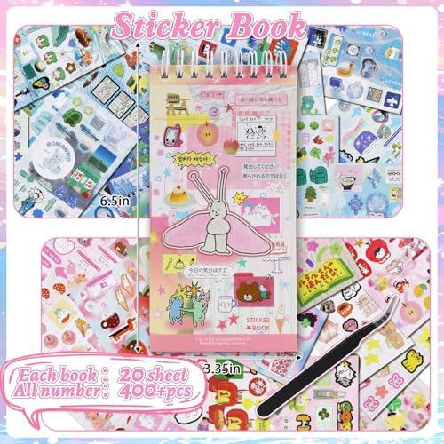 800Pcs Japanese Sticker Book for Journaling Adult, Cute Scrapbook Stickers - Image 3